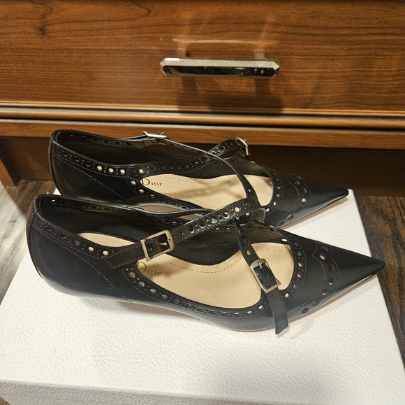 CHRISTIAN DIOR black leather 2019 TEDDY-D Pumps Shoes 36 - Picture 7 of 8